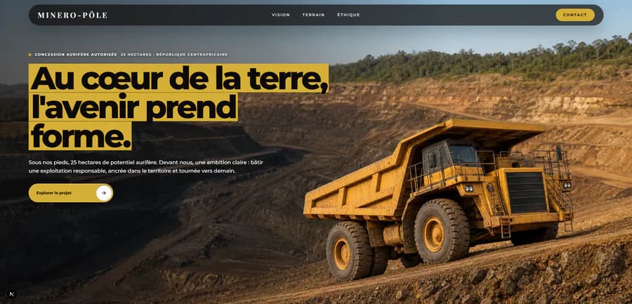 Aperçu du projet Minero-Pôle réalisé par Helveit