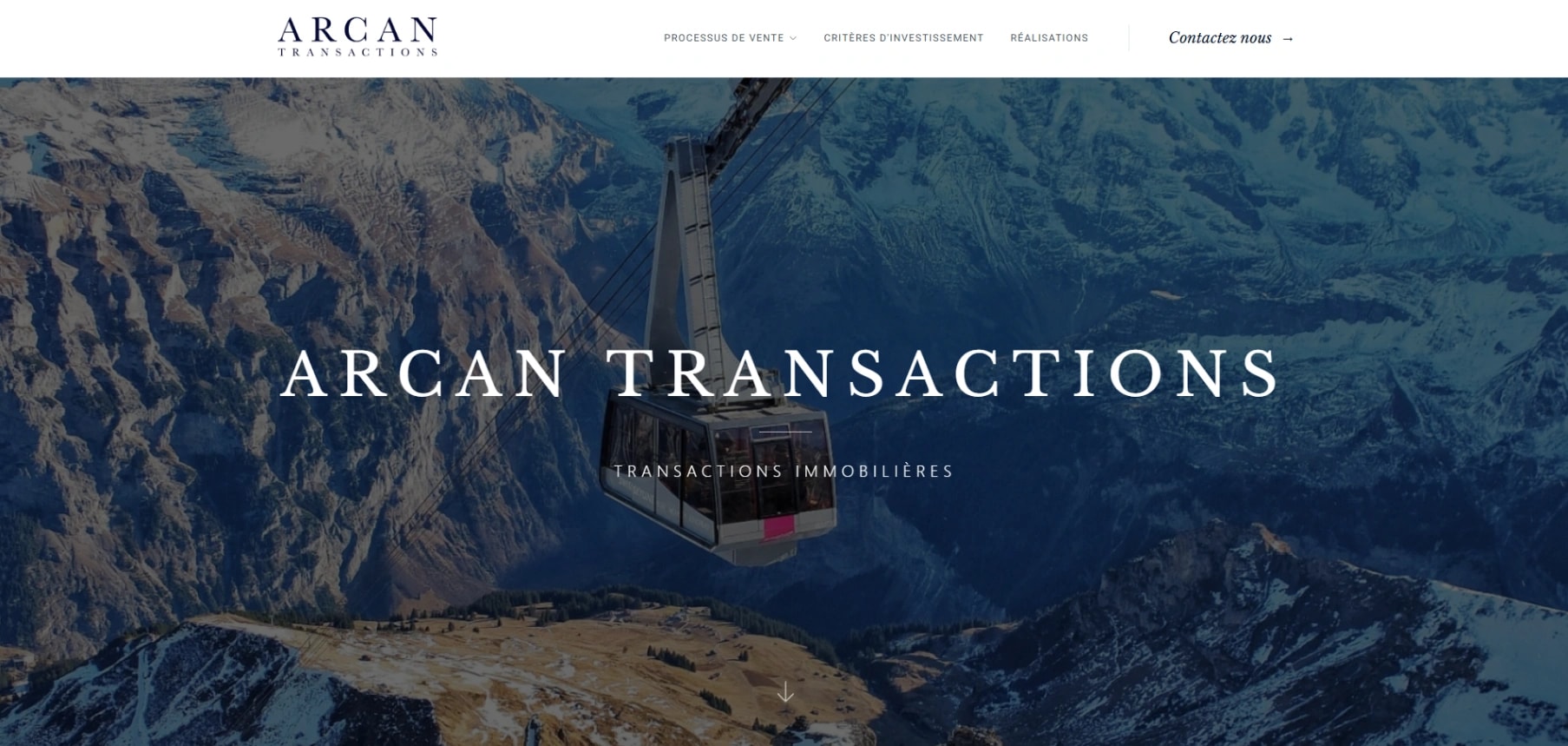 Aperçu du projet Arcan Transactions réalisé par Helveit